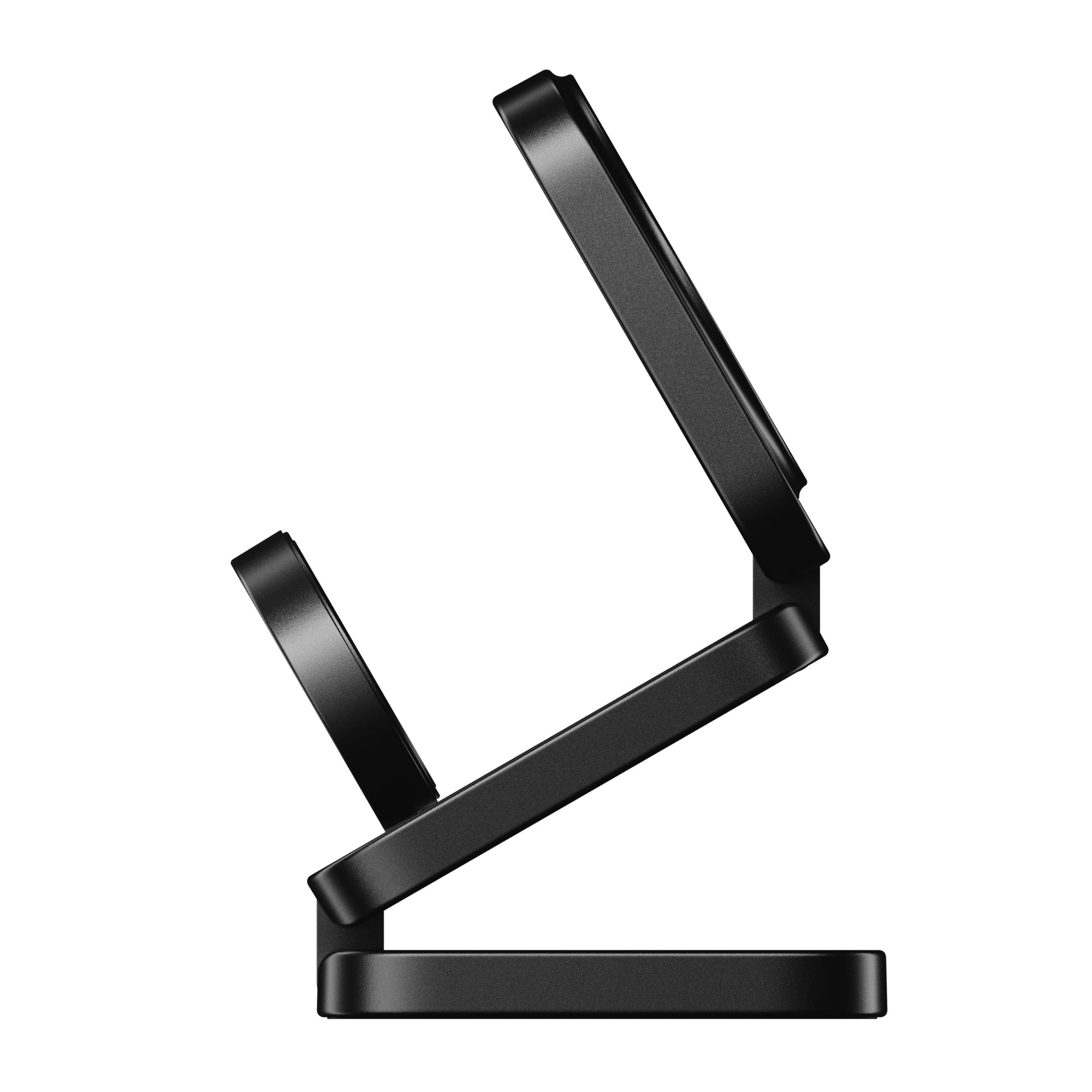 Portable 3-in-1 Wireless Charger Midnight Black - Side View