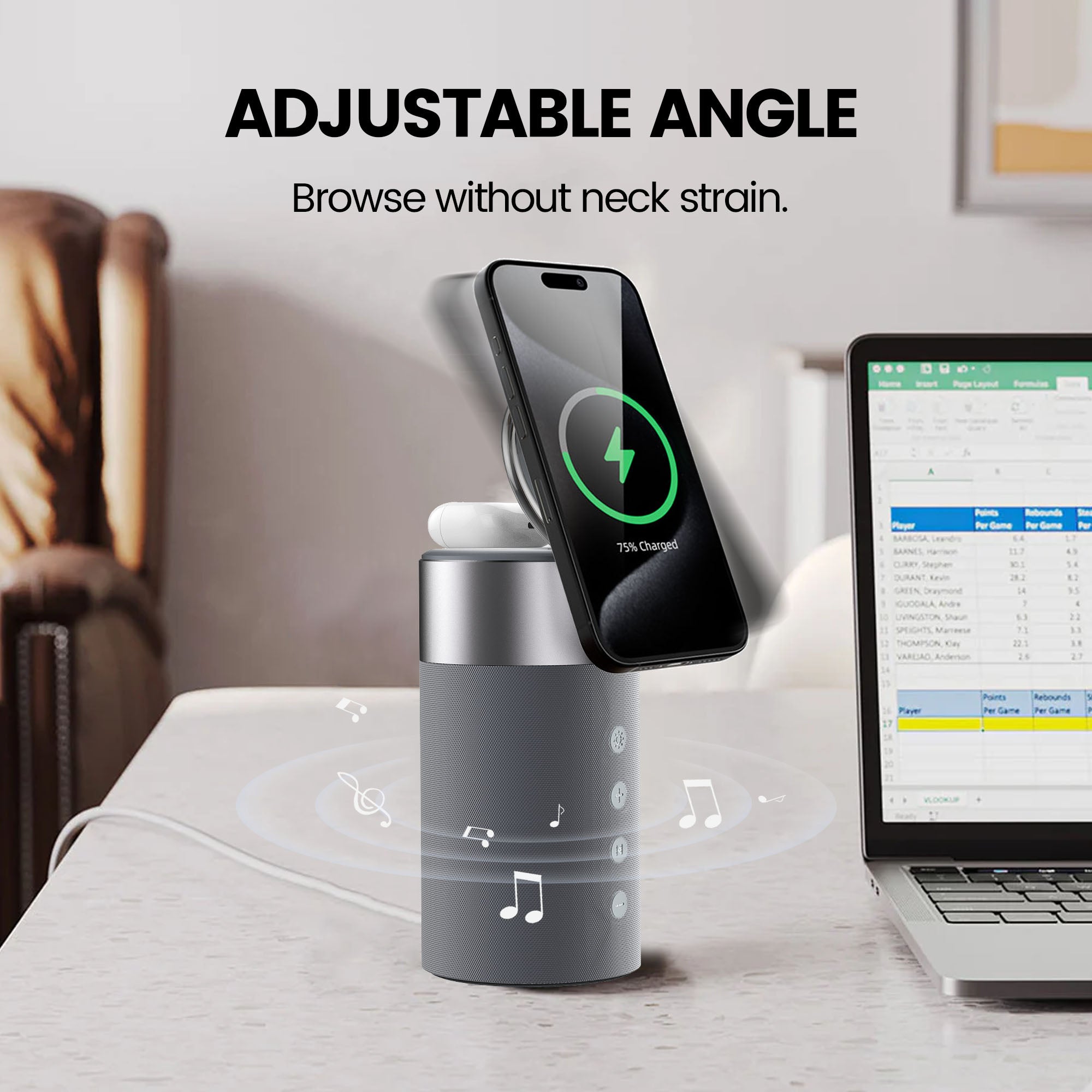 Portable 2-in-1 Charging Speaker