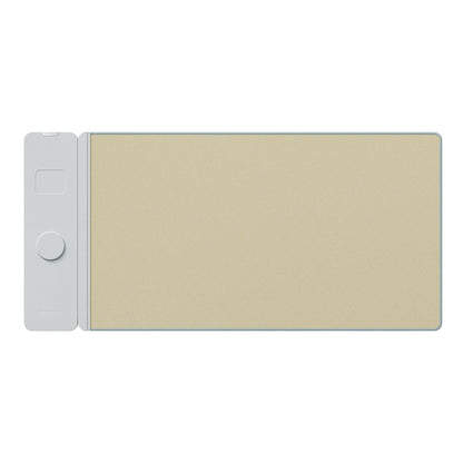 Premium Material Detail of NeoDesk Light Grey Leather Wireless Charging Desk Mat