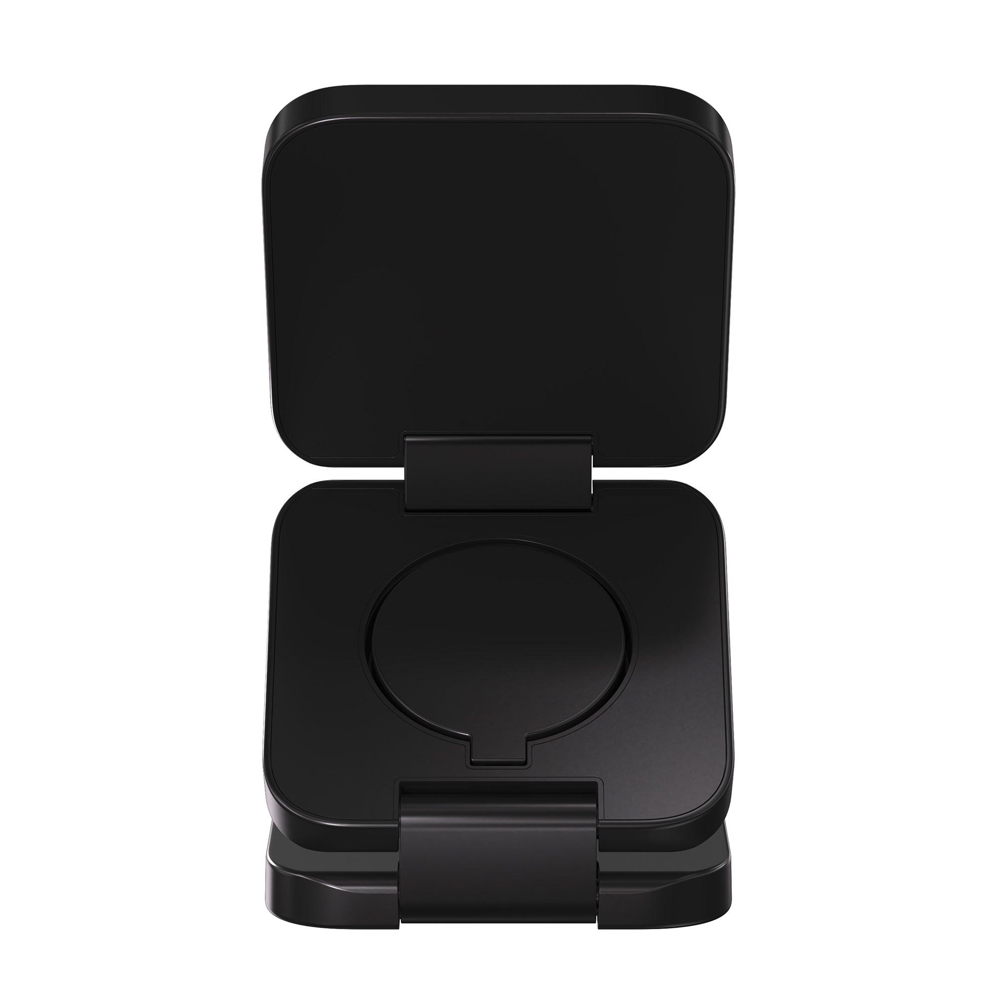 Portable 3-in-1 Wireless Charger Midnight Black - Back View