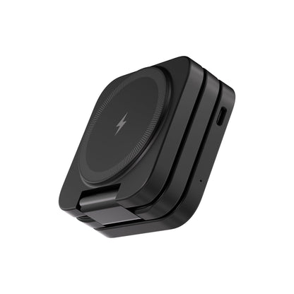 Portable 3-in-1 Wireless Charger Midnight Black - Folded View